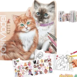 Libro colorear kitty top model
