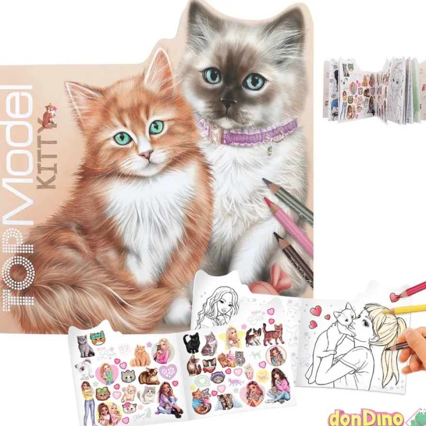 Libro colorear kitty top model