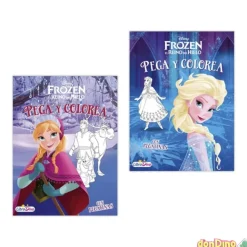 Libro pega y colorea frozen con pegatinas