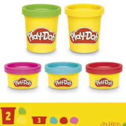 Licuadora de batidos coloridos play-doh - 5 botes
