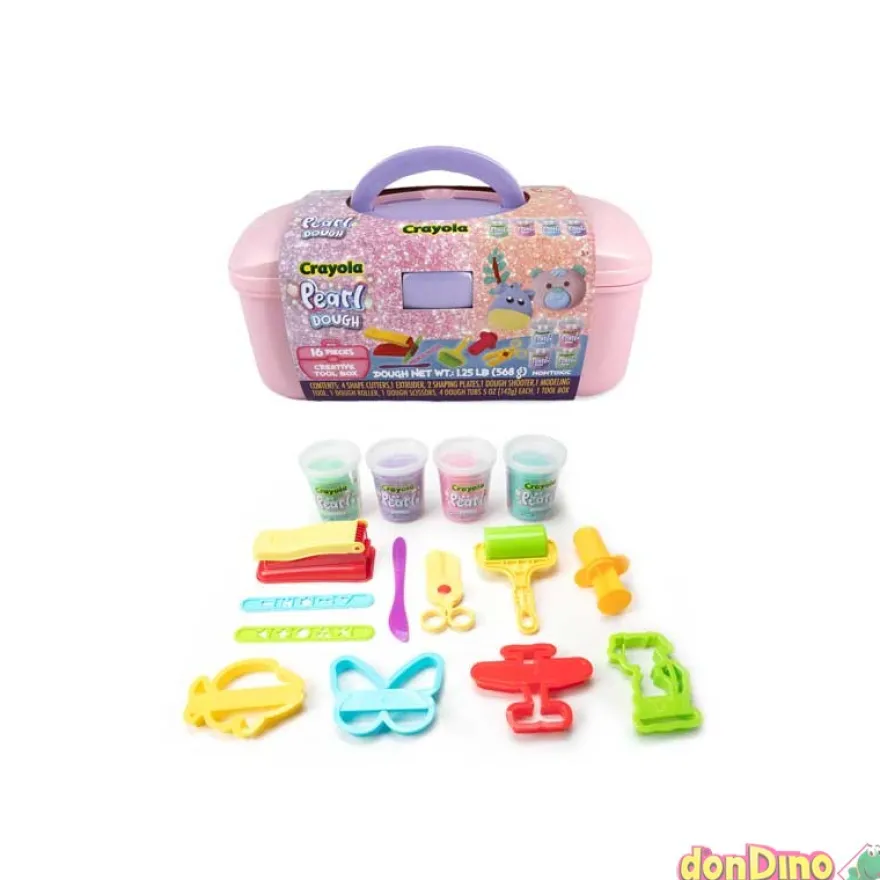 Maletin actividades crayola pearl plastilina con 16 piezas