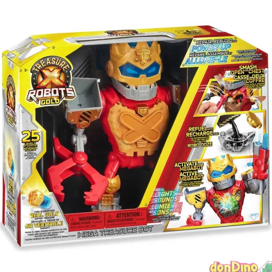 Mega robot treasure x robots gold luces y sonido