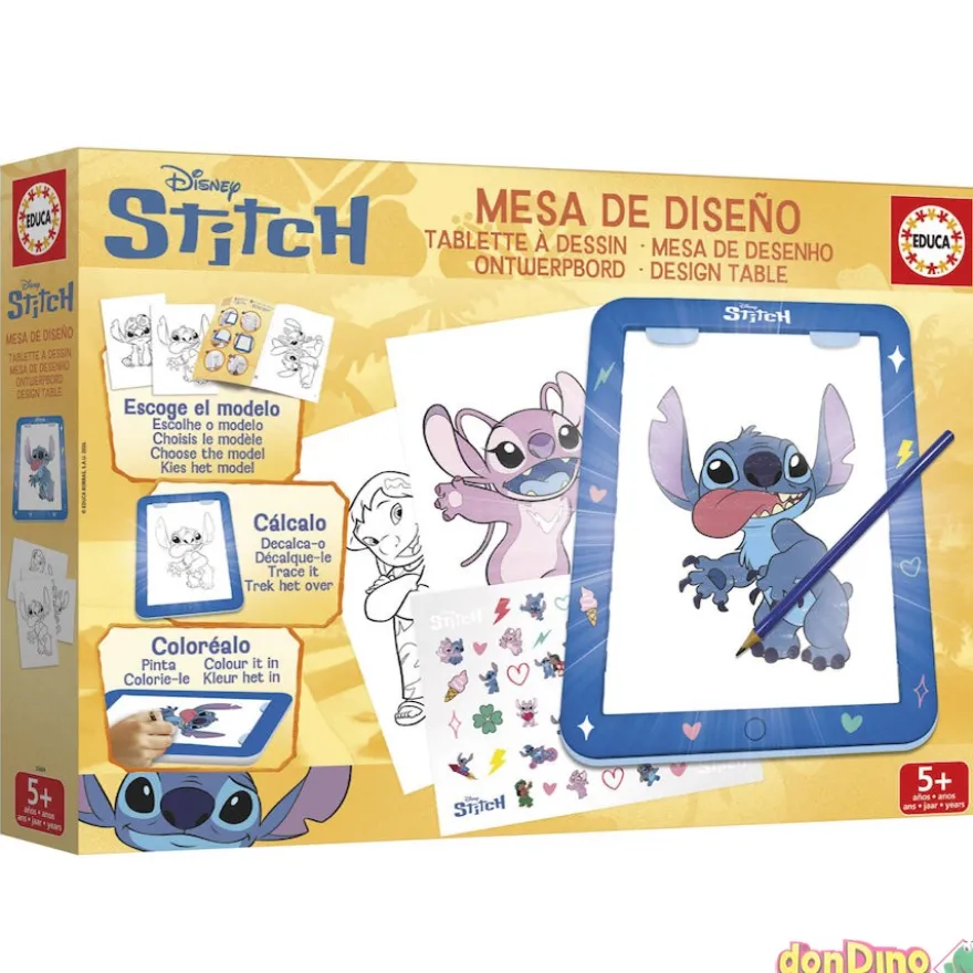 Mesa de diseño stitch disney con luz