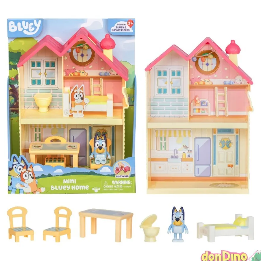 Mini casa familiar bluey c/figura