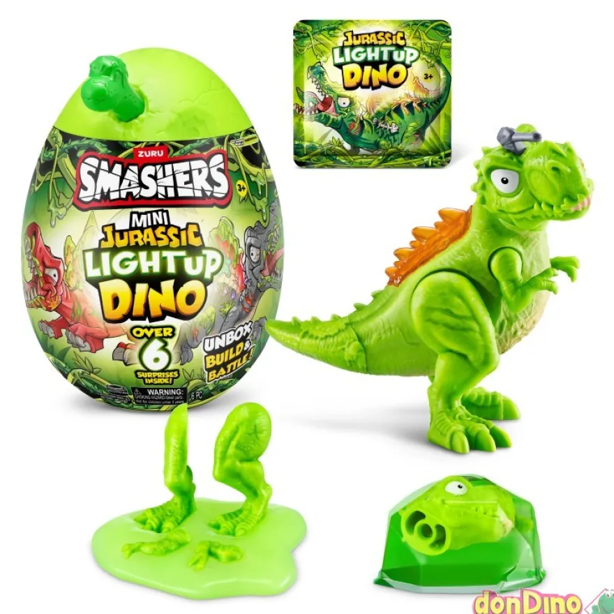 Mini jurassic light up dino smasher con luz - huevo sorpresa