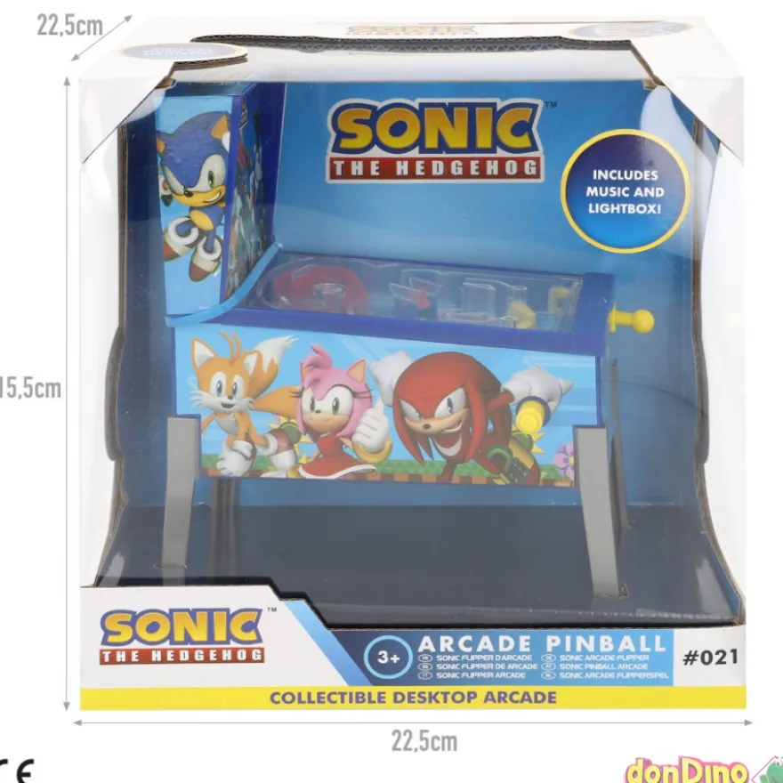 Mini pinball sonic arcade luz y música