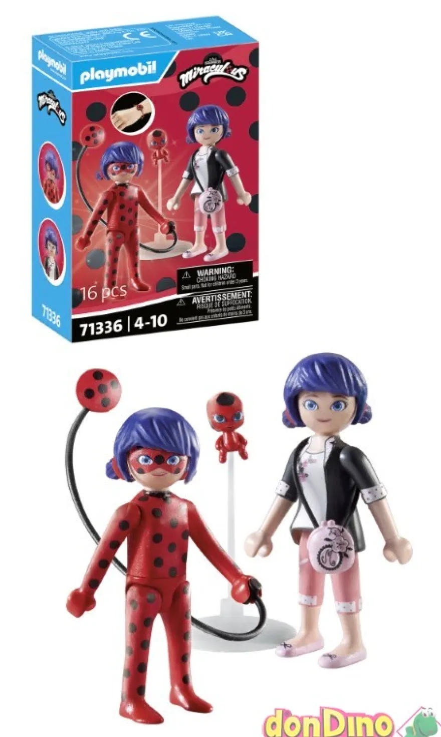 Miraculous: marinette & ladybug playmobil - 16 pzas.