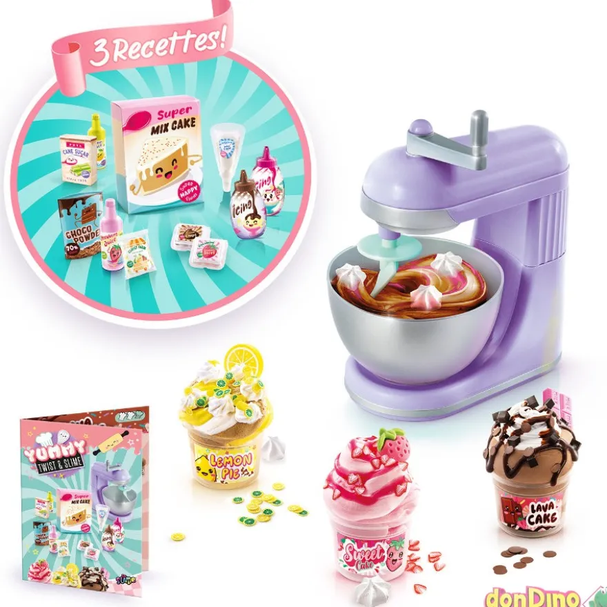 Mixer machine marble twist & slime batidora con colorantes y decoraciones yummy