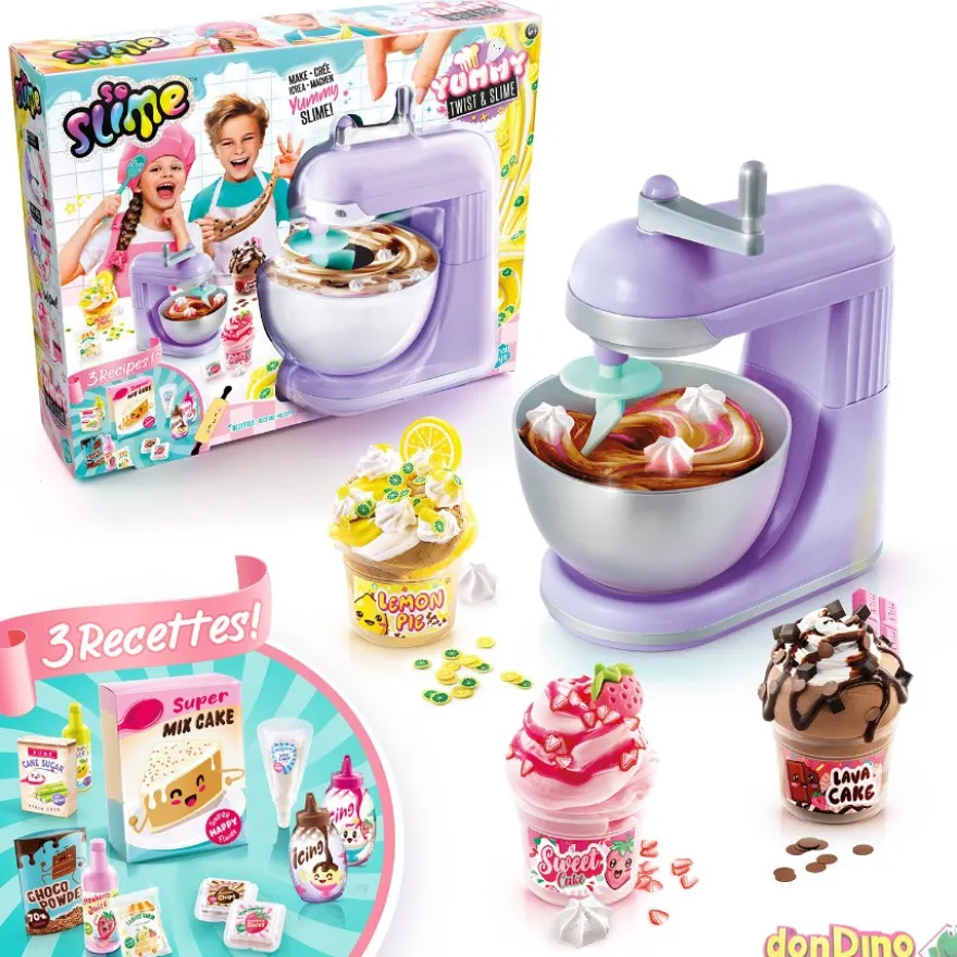 Mixer machine marble twist & slime batidora con colorantes y decoraciones yummy