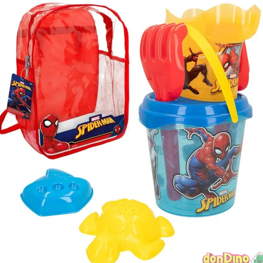 Mochila c/cubo equipado spiderman playa