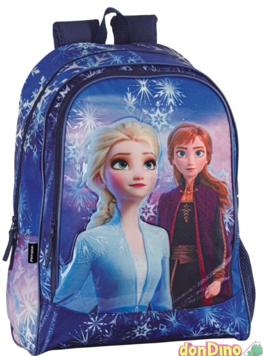 Mochila colegial frozen 42 cm. adaptable carrito