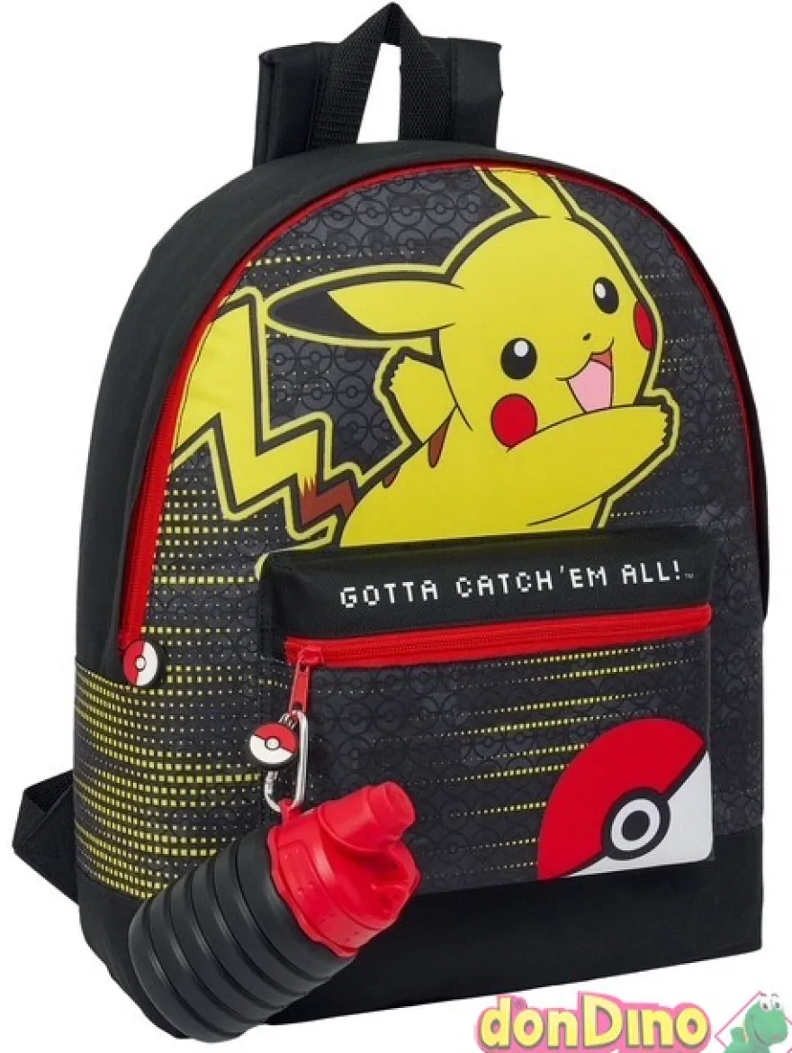 Mochila Colegial Pokémon Adaptable con Botella