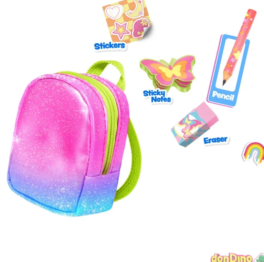 Mochila neon real littles