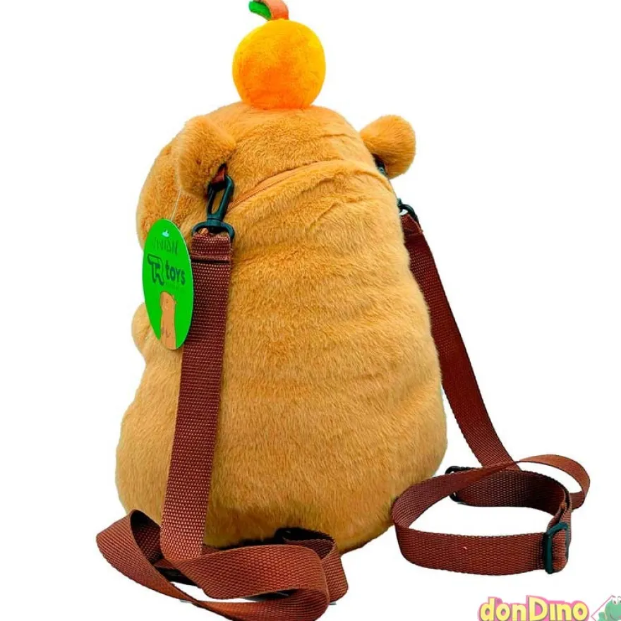 Mochila peluche happy capybara 30cm 100% poliester