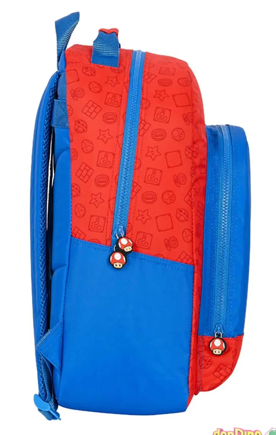 Mochila super mario 42 cm. adaptable