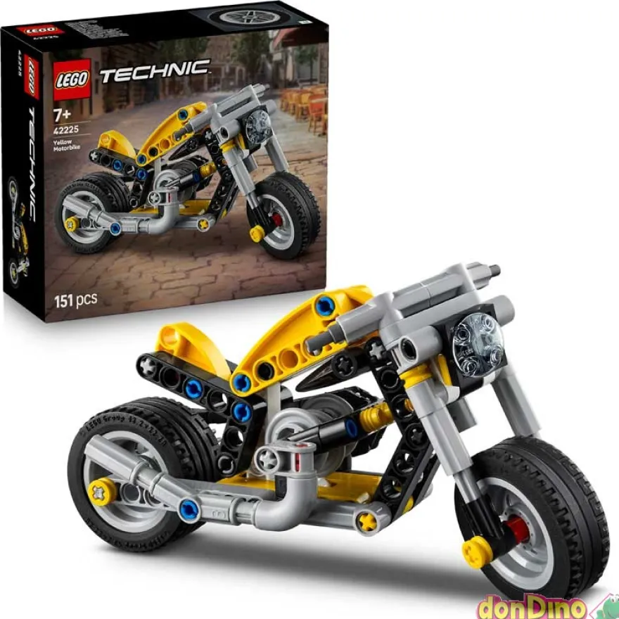 Moto amarilla lego technic 151 pzas.