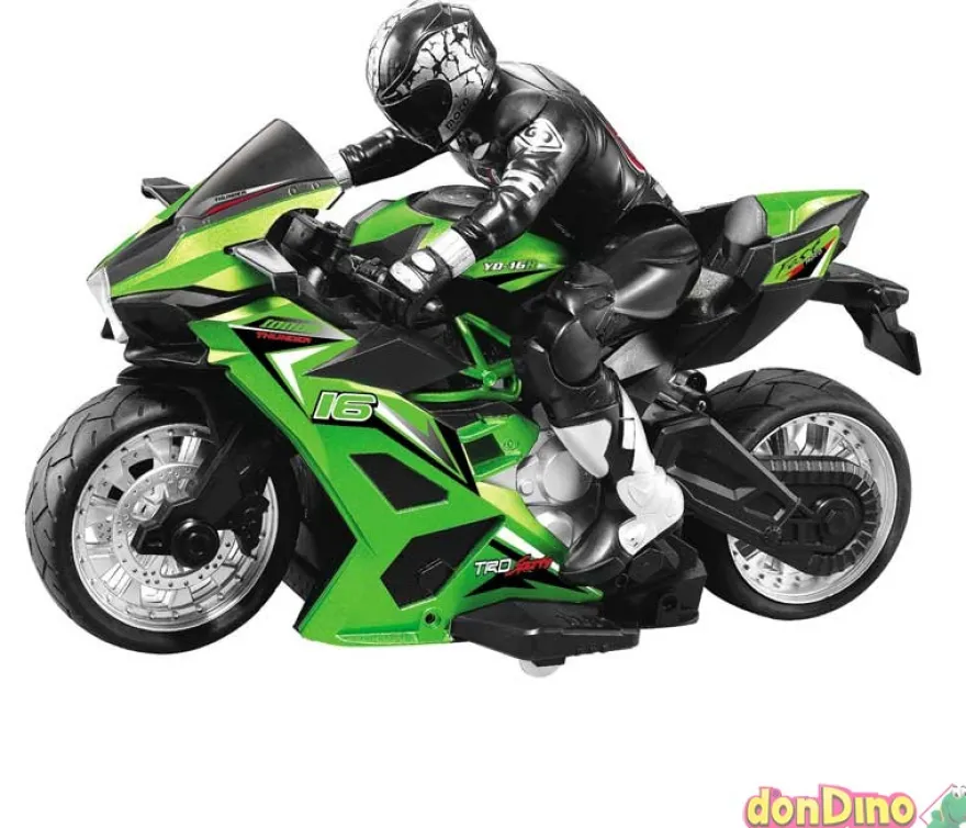 Moto con piloto r/c 1:8 con luz bateria y cargador