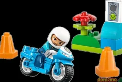 Moto de policia azul lego duplo
