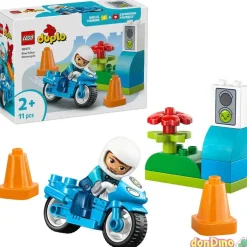 Moto de policia azul lego duplo