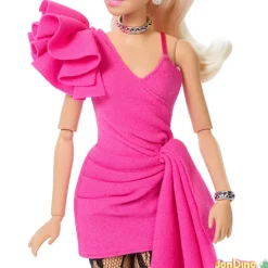 Muñeca barbie deluxe style vestido rosa asimétrico