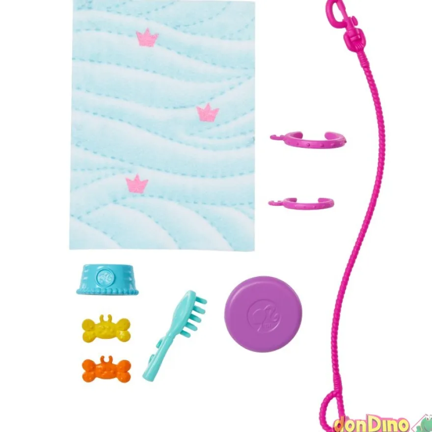Muñeca barbie paseadora de perros c/accesorios y silla de ruedas