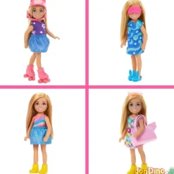 Muñeca chelsea barbie c/armario potatil, ropa y accesorios