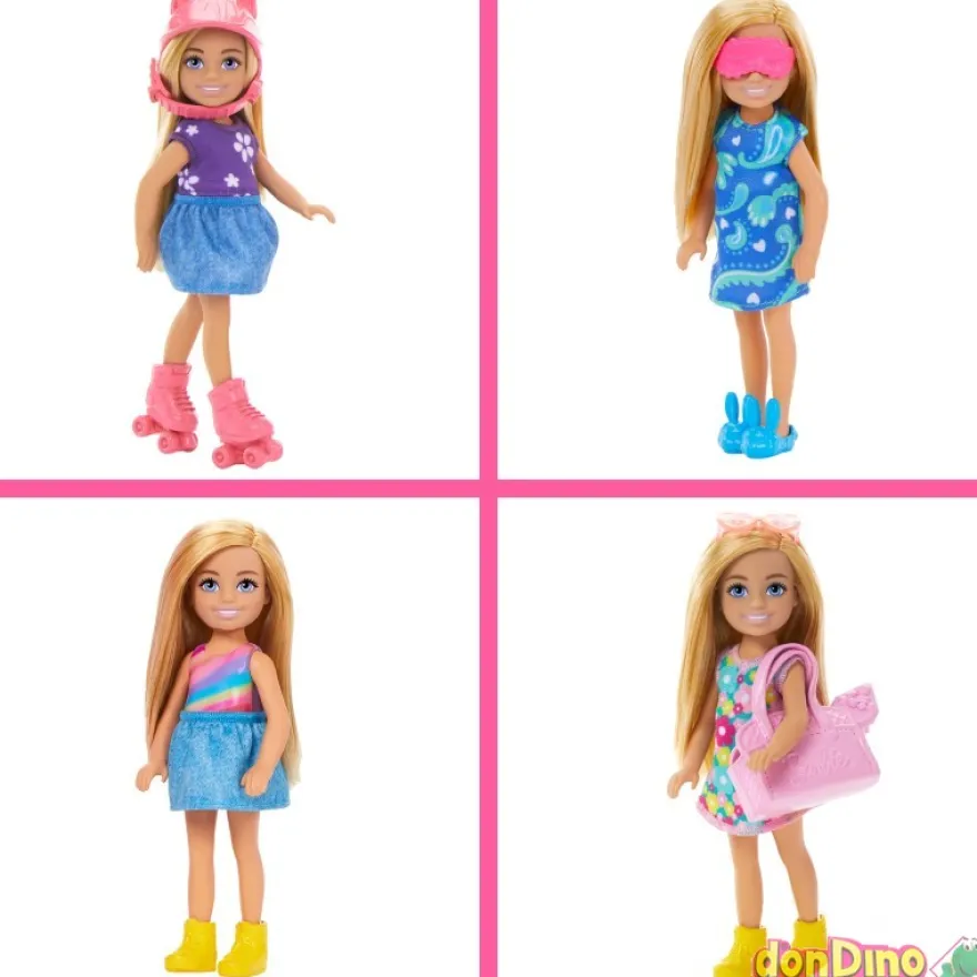 Muñeca chelsea barbie c/armario potatil, ropa y accesorios