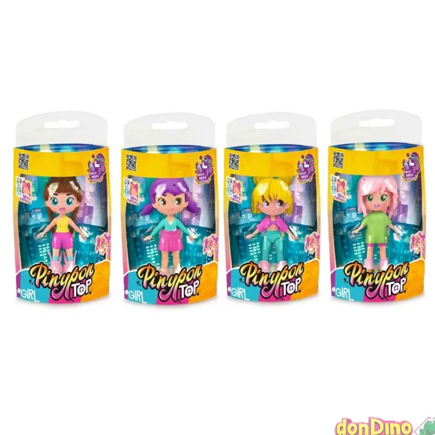 Muñeca girl pinypon top surtidas deco mini tattoos