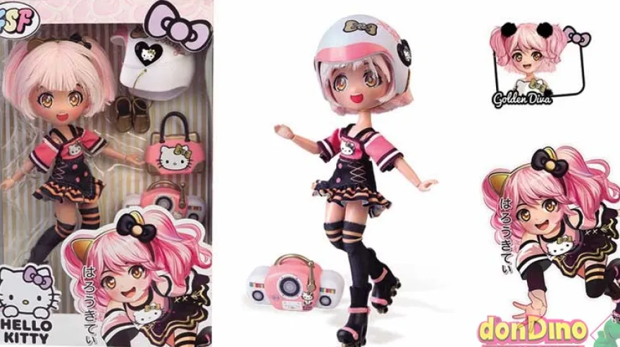 Muñeca hello kitty diva roller