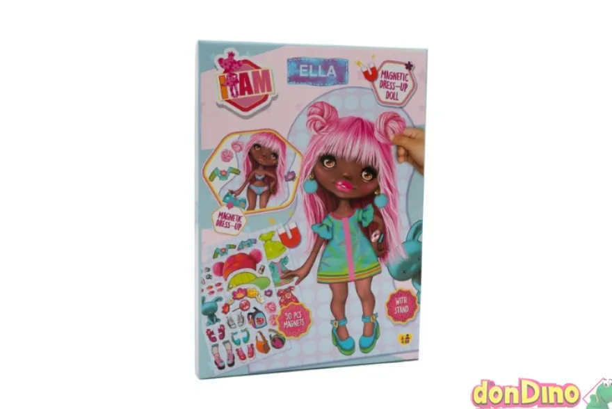 Muñeca magnetica c/vestidos y acces 50 pzas. magneticas - surtidas