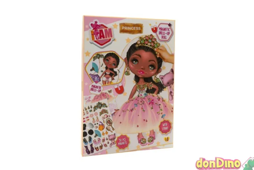 Muñeca magnetica c/vestidos y acces 50 pzas. magneticas - surtidas