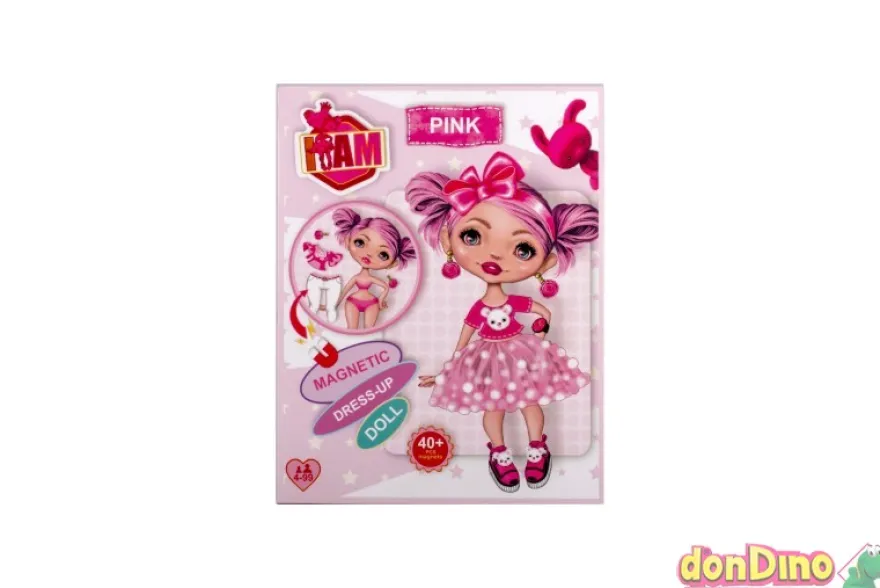 Muñeca magnetica c/vestidos y acces 50 pzas. magneticas - surtidas