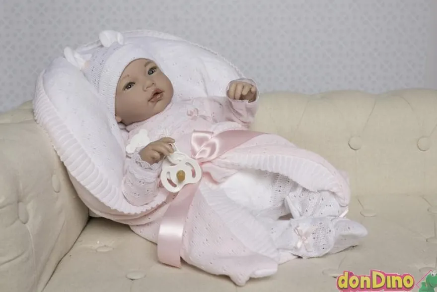 Muñeca reborn julia 46 cm. rosa