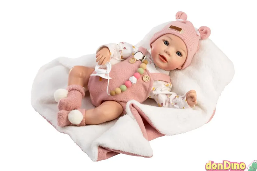 Muñeca reborn nadia 38 cm. con manta - cuerpo de tela