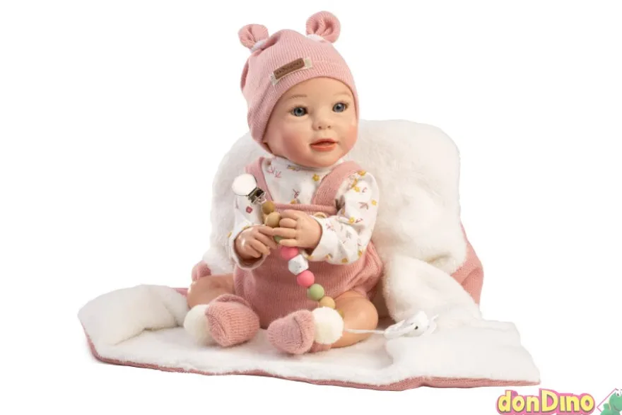 Muñeca reborn nadia 38 cm. con manta - cuerpo de tela