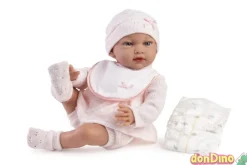 Muñeca reborn paula 42 cm. c/acceso sin pelo,c/peso,cuerpo de tela