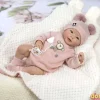 Muñeca reborn sofia c/pelele rosa 46 cm.