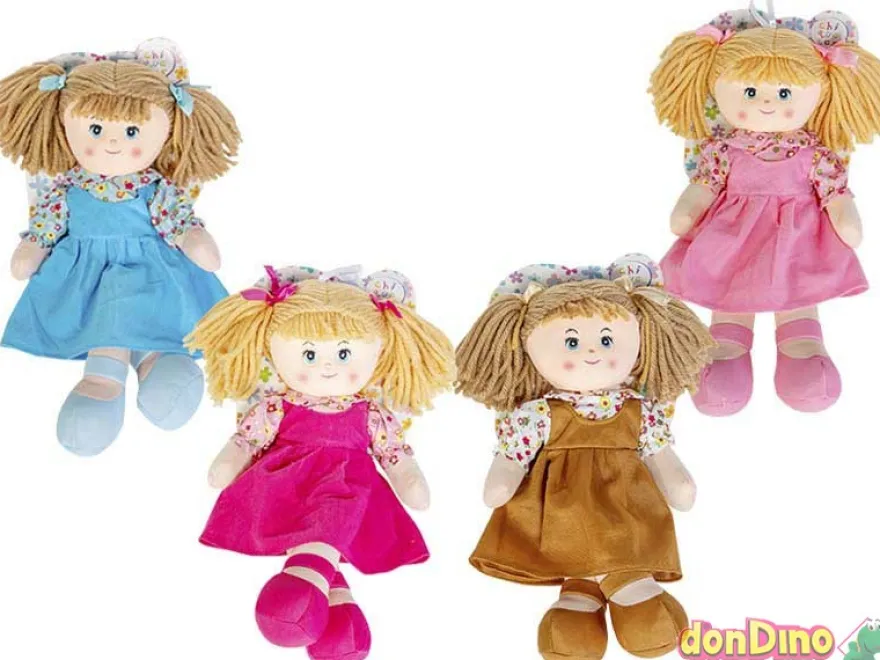 Muñeca trapo carol 40 cm. surtidas