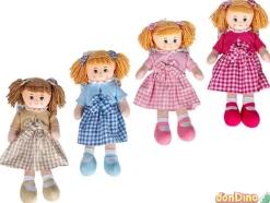 Muñeca trapo 40 cm. vestido cuadros surtidos