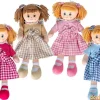 Muñeca trapo 50 cm. vestido cuadros surtidos
