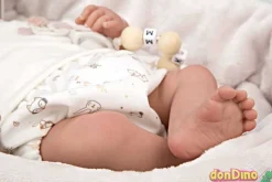 Muñeco reborn aday 40 cm. beige c/capazo - c/certificado y libro de familia