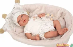 Muñeco reborn aday 40 cm. beige c/capazo - c/certificado y libro de familia