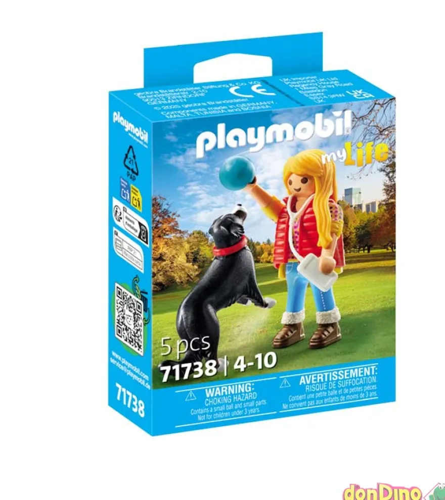 Mujer c/perro de montaña playmobil my life - 5 pzas.
