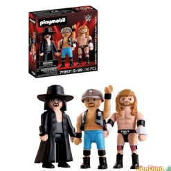 Multipack 3 figuras wwe playmobil undertaker,stone cold,triple h - 37 pzas.
