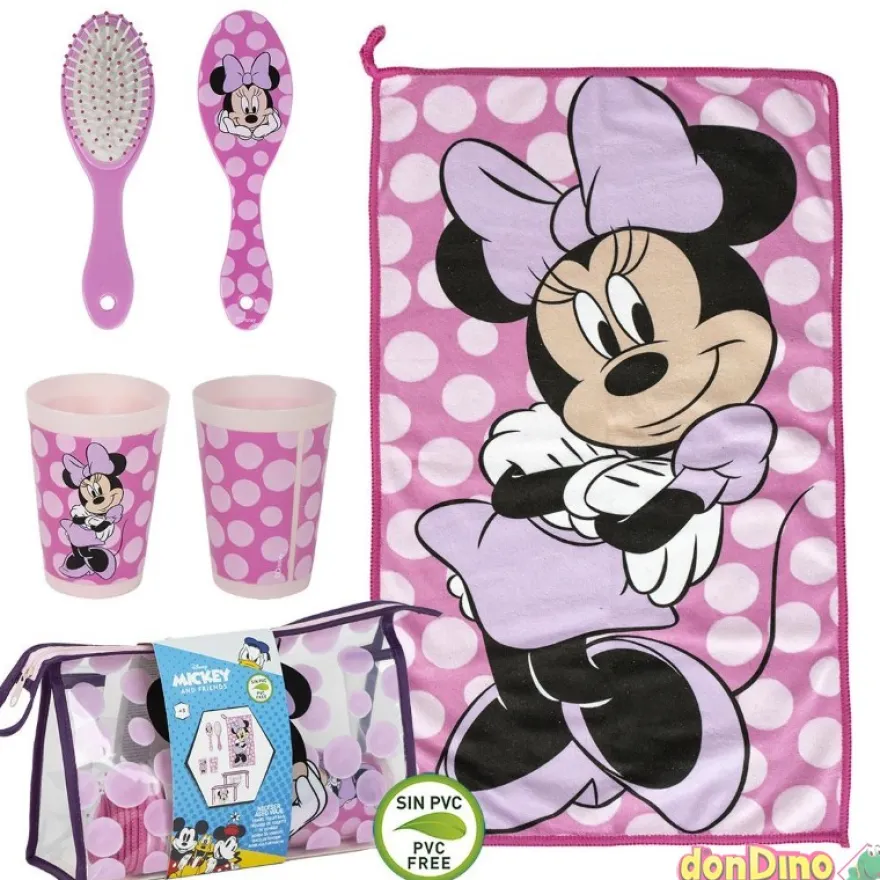 Neceser aseo viaje minnie vaso, cepillo y toalla
