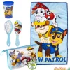 Neceser aseo viaje patrulla canina vaso, cepillo y toalla