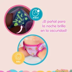 Nenuco hace popo c/2 pañales reutilizables - glow in the dark