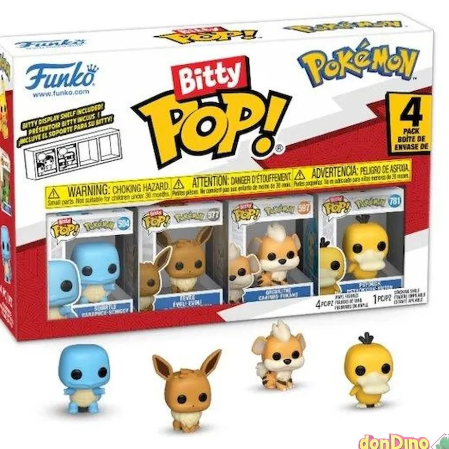 Pack 4 Bitty Pop! Funko Pokémon Surtidos