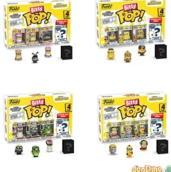 Pack 4 bitty pop minions funko