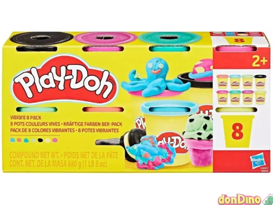 Pack 8 botes play-doh surtidos
